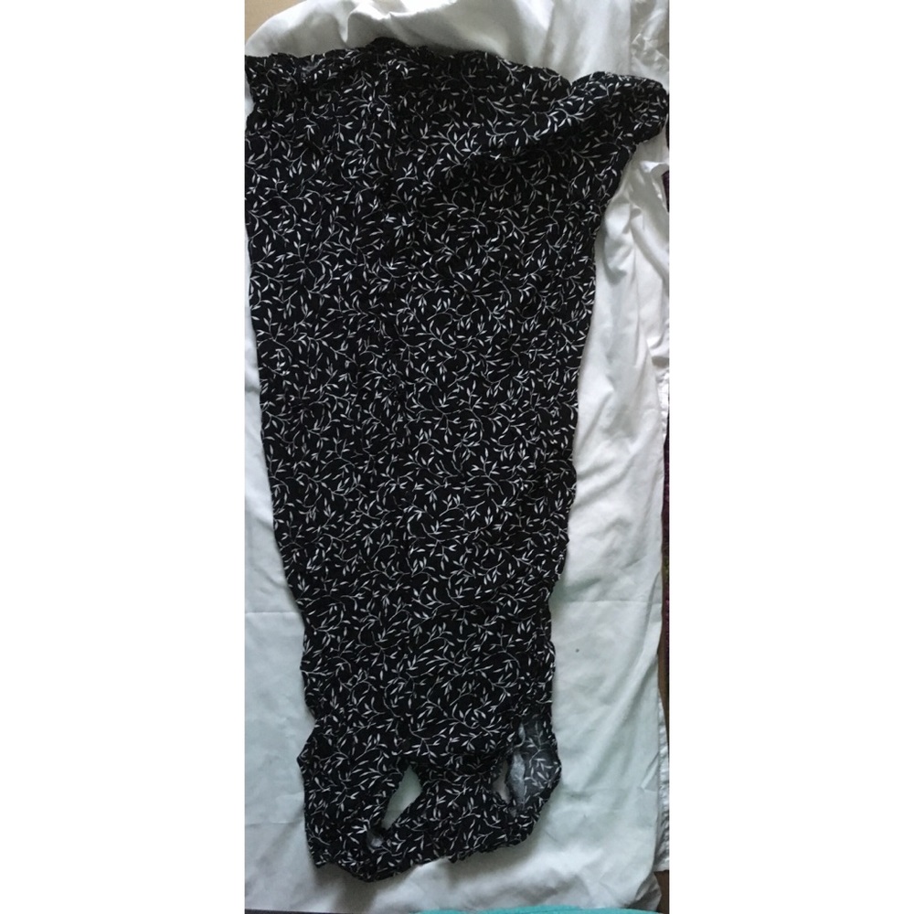 Black and white button down dress